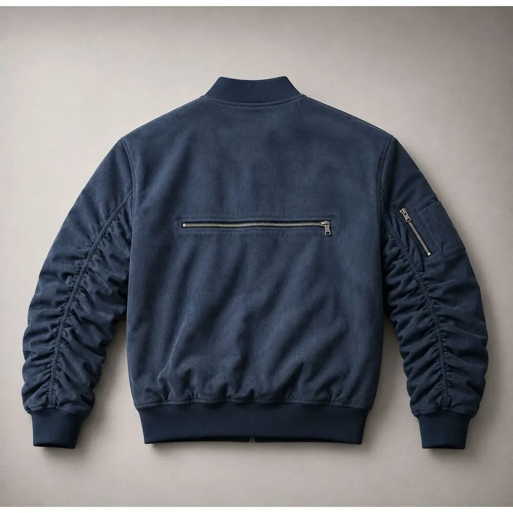Navy Lifted Anchor Bomber Jacket